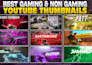do best minecraft, fortnite and call of duty youtube gaming thumbnails